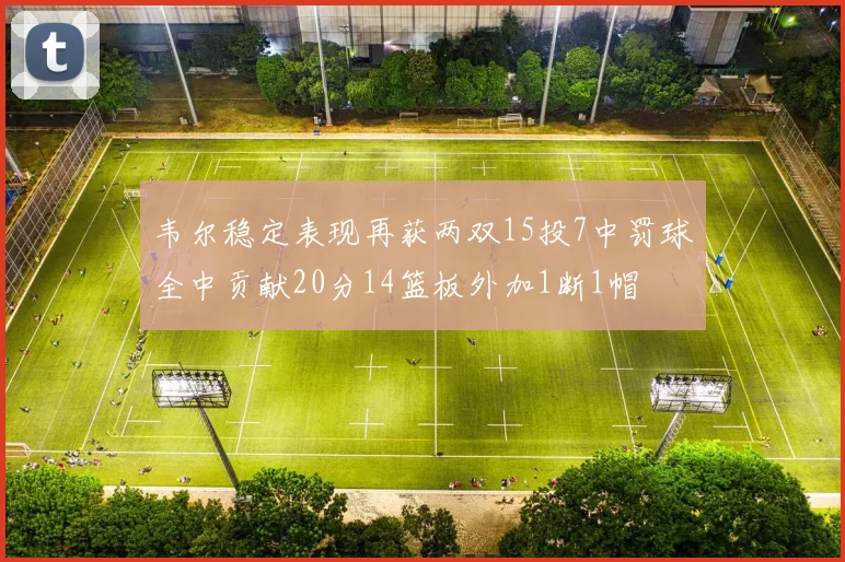 韦尔稳定表现再获两双15投7中罚球全中贡献20分14篮板外加1断1帽